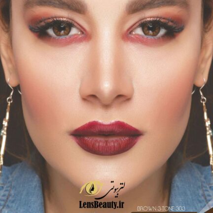 لنز رنگی رینبو brown 3 303