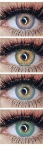 لنز رنگی با رنگ طبیعی در چشم