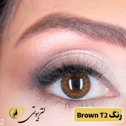 لنز فستیوال رنگ قهوه ای عسلی
