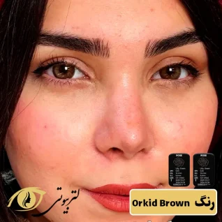 لنز رنگی فصلی رز رنگ Orkid Brown