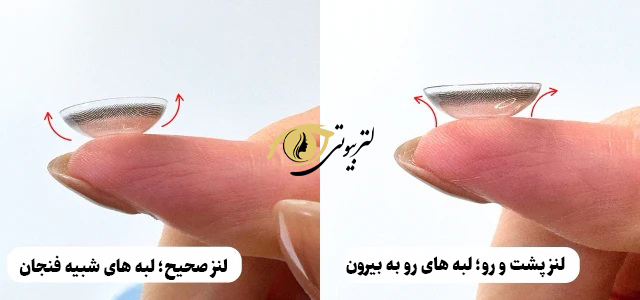 روش تشخیص پشت و رو بودن لنز طبی