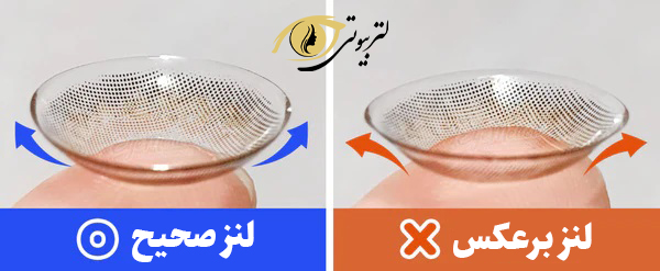 لنز طبی پشت و رو