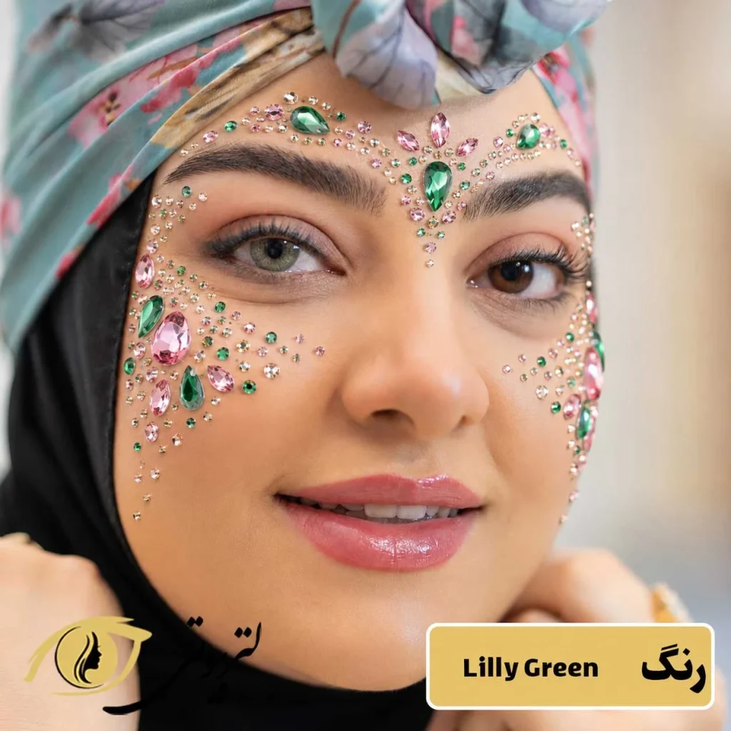 لنز رز رنگ لی لی گرین