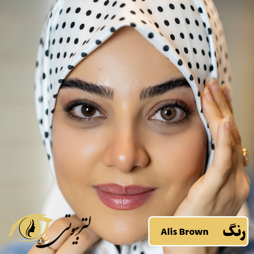 لنز رنگی فصلی رز رنگ آلیس براون Alis Brown