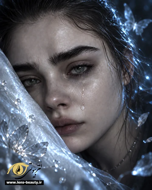 گریه کردن با لنز طبی